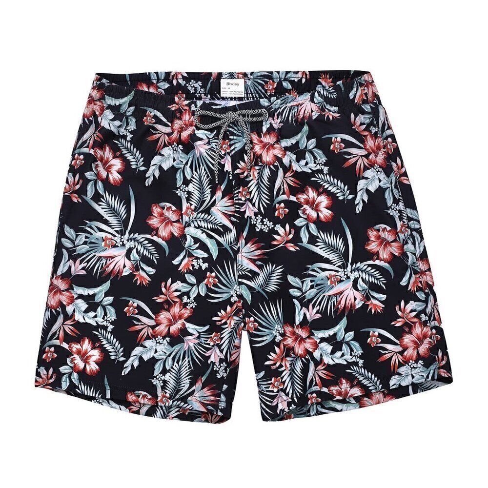 Biwisy Swim Trunks Quick Dry Swim Shorts With Mesh Lining Funny Beach Medium
